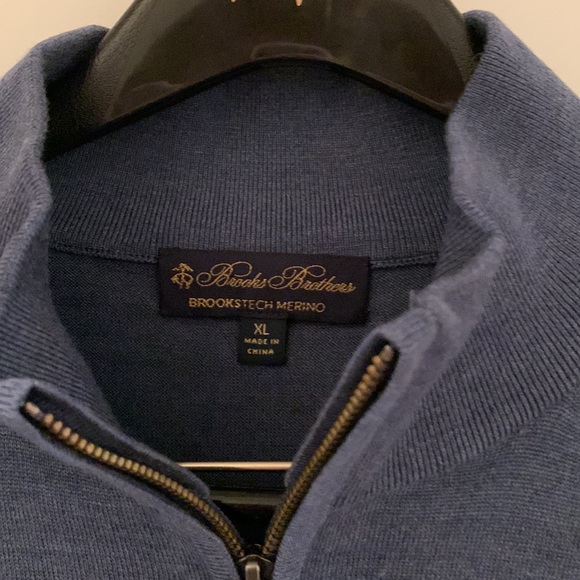 Brooks Brothers Merino Quarter Zip - Picture 4 of 9